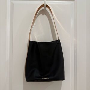 NWT Shu Uemura Black Nylon Hobo Bag - Rose Gold Strap